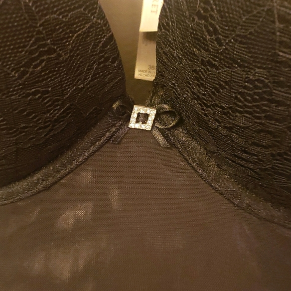 💞 Victoria's Secret Black Bustier/Corset w/ Lace 36C - Picture 2 of 11